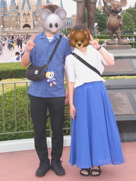 「ディズニーランド」｜「アイテム（雑貨/ホビー）」を使った、ぽちゃまさん（レディース・153cm）の夏コーディネート