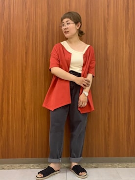 「でにむ」｜「アイテム（チュニック）」を使った、coen いしかわさん（レディース・151cm）の春コーディネート
