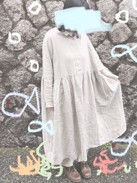 「SM2（エスエムツー）のアイテム（シャツワンピース）」を使った、.yu.さん（レディース・162cm）の冬コーディネート