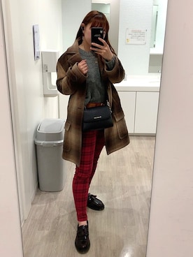 「大学生コーデ」｜「アイテム（チェスターコート）」を使った、ayaaaaamさん（レディース・160cm）の冬コーディネート