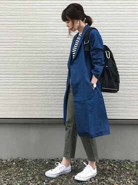 「Luz Llena（ラズレナ）のアイテム（ジャケット/アウター）」を使った、IKUmamaさん（レディース・159cm）の春コーディネート
