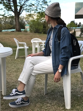 「NOMBRE IMPAIR（ノンブルアンペール）のアイテム（Tシャツ/カットソー）」を使った、IKUmamaさん（レディース・159cm）の春コーディネート