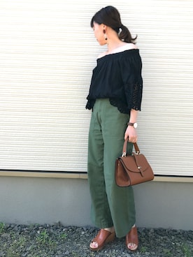 「FREAK'S STORE（フリークスストア）のDaniel Wellington/ダニエルウェリントン Classic Bristol 0511/0611 36mm（アナログ腕時計）」を使った、IKUmamaさん（レディース・159cm）の夏コーディネート