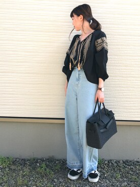 「FREAK'S STORE（フリークスストア）のDaniel Wellington/ダニエルウェリントン Classic Bristol 0511/0611 36mm（アナログ腕時計）」を使った、IKUmamaさん（レディース・159cm）の夏コーディネート