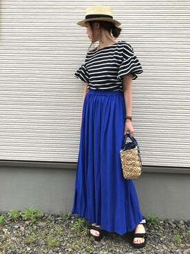 「FREAK'S STORE（フリークスストア）のDaniel Wellington/ダニエルウェリントン Classic Bristol 0511/0611 36mm（アナログ腕時計）」を使った、IKUmamaさん（レディース・159cm）の夏コーディネート