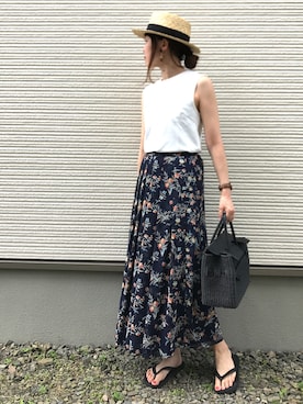 「FREAK'S STORE（フリークスストア）のDaniel Wellington/ダニエルウェリントン Classic Bristol 0511/0611 36mm（アナログ腕時計）」を使った、IKUmamaさん（レディース・159cm）の夏コーディネート