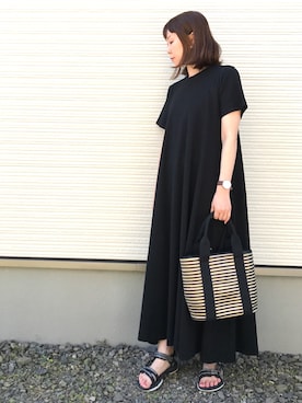 「FREAK'S STORE（フリークスストア）のDaniel Wellington/ダニエルウェリントン Classic Bristol 0511/0611 36mm（アナログ腕時計）」を使った、IKUmamaさん（レディース・159cm）の夏コーディネート