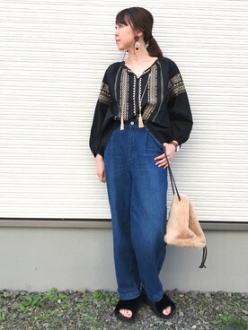 「FREAK'S STORE（フリークスストア）のDaniel Wellington/ダニエルウェリントン Classic Bristol 0511/0611 36mm（アナログ腕時計）」を使った、IKUmamaさん（レディース・159cm）の秋コーディネート