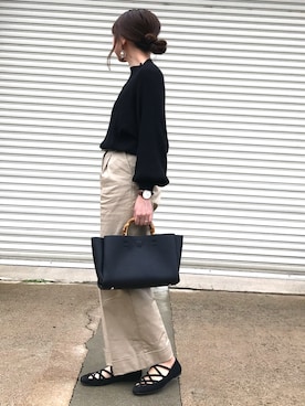 「FREAK'S STORE（フリークスストア）のDaniel Wellington/ダニエルウェリントン Classic Bristol 0511/0611 36mm（アナログ腕時計）」を使った、IKUmamaさん（レディース・159cm）の秋コーディネート