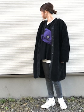 「Alpha Industries（アルファインダストリーズ）のアイテム（その他アウター）」を使った、IKUmamaさん（レディース・159cm）の秋コーディネート