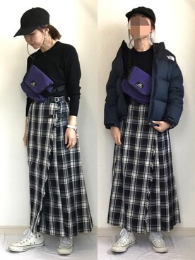 「ZOZO」｜「アイテム（ダウンジャケット/コート）」を使った、IKUmamaさん（レディース・159cm）の冬コーディネート
