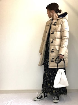 「Fun & Daily（ファンアンドデイリー）のF&D : ビッグフープピアス（ピアス（両耳用））」を使った、IKUmamaさん（レディース・159cm）の冬コーディネート