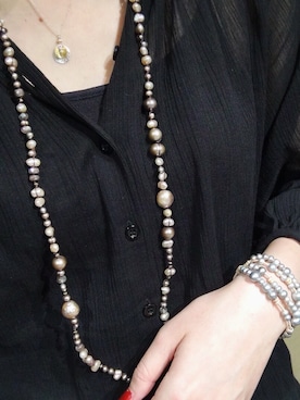 「CHAN LUU（チャンルー）のアイテム（アクセサリー）」を使った、CHAN LUU 伊勢丹新宿店さん（レディース・165cm）の秋コーディネート