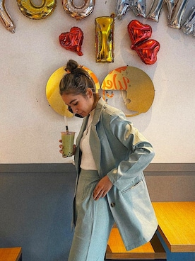 「SHAGGIE（シャギー）のアイテム（ジャケット/アウター）」を使った、amiangelさん（レディース・164cm）の冬コーディネート