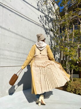 「RESEXXY（リゼクシー）のアイテム（トレンチコート）」を使った、amiangelさん（レディース・164cm）の冬コーディネート