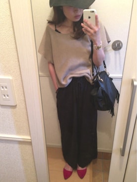 「Cher（シェル）のアイテム」を使った、りんさん（レディース・154cm）の春コーディネート