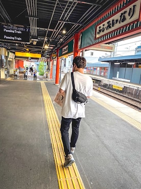 「nonnative（ノンネイティブ）のアイテム（Tシャツ/カットソー）」を使った、とととさん（メンズ・163cm）の夏コーディネート