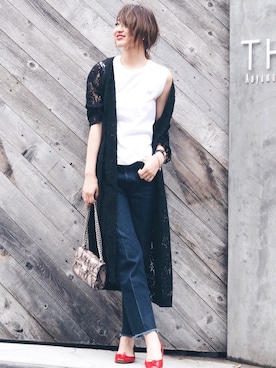 「Danny&Anne（ダニーアンドアン）のアイテム」を使った、Danny&Anne STAFFさん（レディース・166cm）の春コーディネート