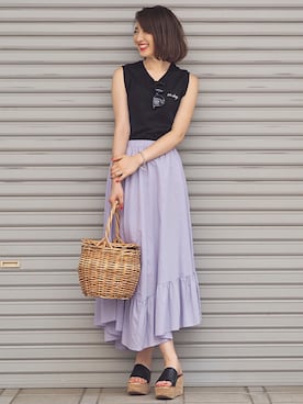 「Danny&Anne（ダニーアンドアン）のアイテム」を使った、Danny&Anne STAFFさん（レディース・166cm）の春コーディネート