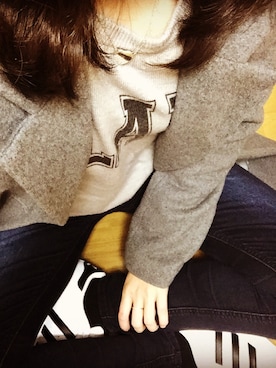 「3rd by VANQUISH（サードバイヴァンキッシュ）のアイテム（チェスターコート）」を使った、yuka⋆*✩⑅◡̈⃝*さん（レディース・162cm）の冬コーディネート