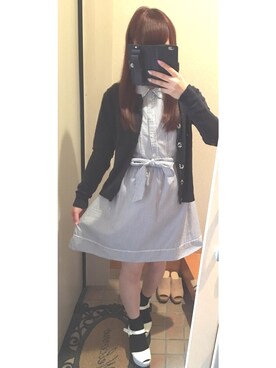 「LODISPOTTO（ロディスポット）のアイテム（シャツワンピース）」を使った、おいもちゃんさん（レディース・150cm）の春コーディネート