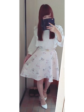 「tocco（トッコ）のアイテム（トップス）」を使った、おいもちゃんさん（レディース・150cm）の春コーディネート