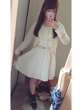 「PATTERN・fiona （パターンフィオナ）のアイテム（シューズ）」を使った、おいもちゃんさん（レディース・150cm）の春コーディネート