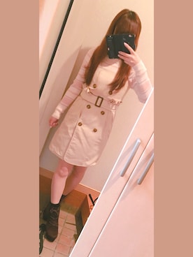 「dazzlin（ダズリン）のアイテム（ジャンパースカート）」を使った、おいもちゃんさん（レディース・150cm）の秋コーディネート