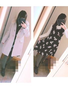 「MISCH MASCH（ミッシュマッシュ）のアイテム（ダッフルコート）」を使った、おいもちゃんさん（レディース・150cm）の冬コーディネート
