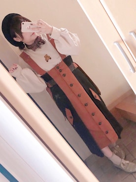 「RANDA」｜「アイテム（スウェット）」を使った、おいもちゃんさん（レディース・150cm）の秋コーディネート