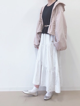 「Ray Cassin」｜「アイテム（マウンテンパーカー）」を使った、Mikuさん（レディース・154cm）の春コーディネート