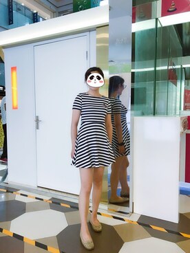 「アイテム（スリッポン、ゴールド系）」を使った、Melissa～さん（レディース・163cm）の夏コーディネート