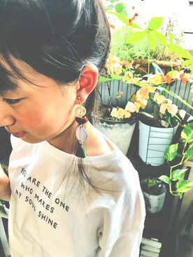 「fazzy.tのアイテム（アクセサリー、グリーン系）」を使った、nayu*さん（キッズ・140cm）の秋コーディネート