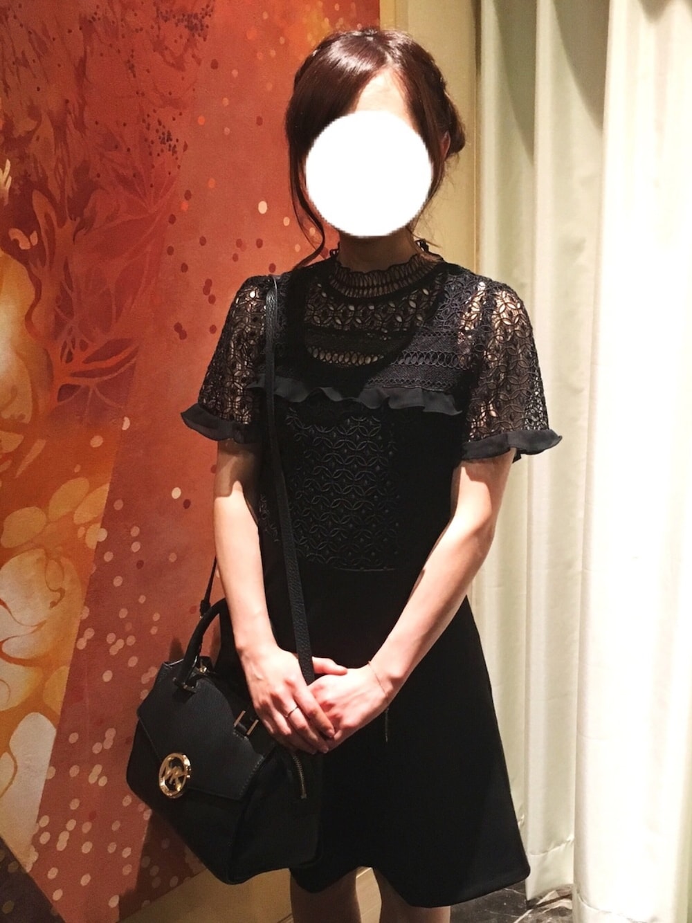 「成人式、同窓会、パーティースタイル」｜「ZARAのアイテム（ワンピース、ブラック系）」を使った、Mihoさん（レディース・147cm）の冬コーディネートの1枚目の写真