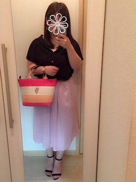 「ぽっちゃり、夏」｜「アイテム（腕時計）」を使った、toto◡̈*さん（レディース・153cm）の夏コーディネート