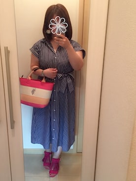 「ぽっちゃり、夏」｜「アイテム（腕時計）」を使った、toto◡̈*さん（レディース・153cm）の夏コーディネート