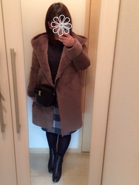 「URBAN RESEARCH ROSSO WOMEN（アーバンリサーチ　ロッソ）のアイテム（ムートンコート）」を使った、toto◡̈*さん（レディース・153cm）の冬コーディネート