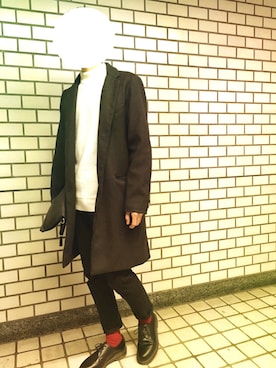 「Right-on（ライトオン）のアイテム（トレンチコート）」を使った、みつさん（メンズ・170cm）の冬コーディネート