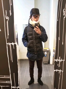 「Ray-Ban（レイバン）のRay-Ban / Wayfarer CLR（メガネ）」を使った、hide yoshiさん（メンズ・170cm）の春コーディネート