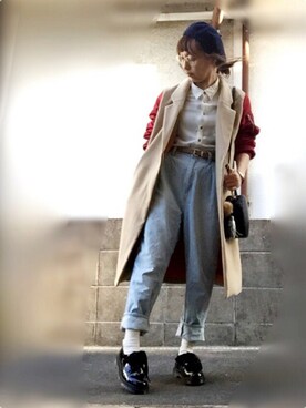 「ベレ女」｜ひめもんさん（レディース・154cm）の秋コーディネート