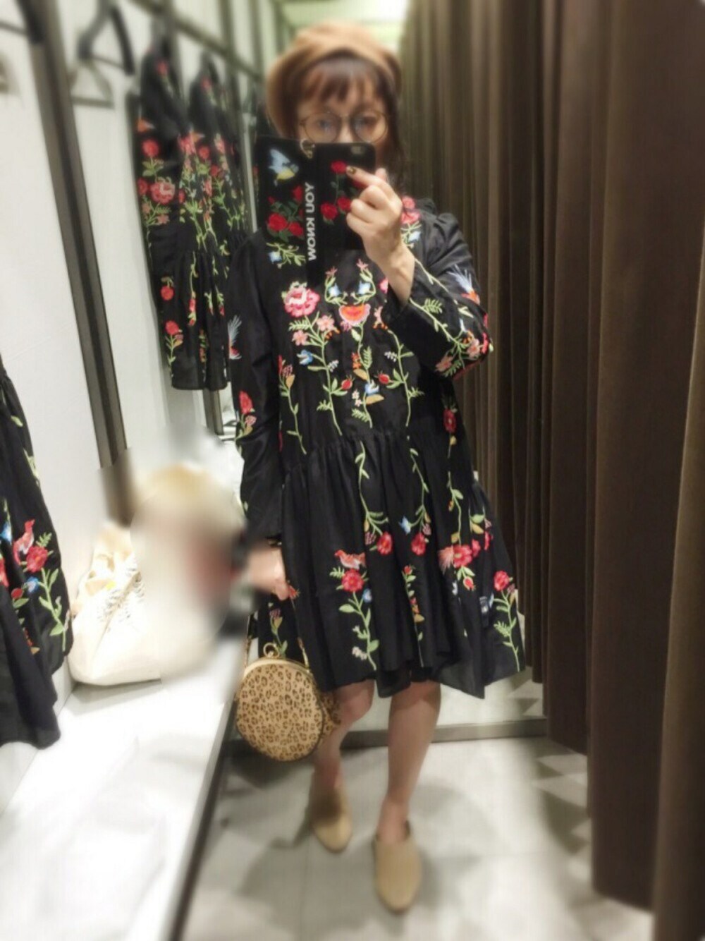 「ZARA、ラブ＆ピース2016、大人カジュアル、秋コーデ、ぶれぶれ同盟、アダルトおカワたん部、チビーズ✳︎、服バカ、広島人会、ベレ女」｜「3coinsのアイテム（ハンチング/ベレー帽、ブラウン系）」を使った、ひめもんさん（レディース・154cm）の秋コーディネートの1枚目の写真