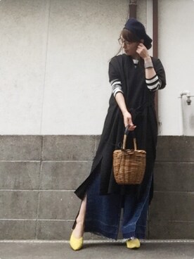 「服バカ」｜「アイテム（ワンピース/ドレス）」を使った、ひめもんさん（レディース・154cm）の春コーディネート
