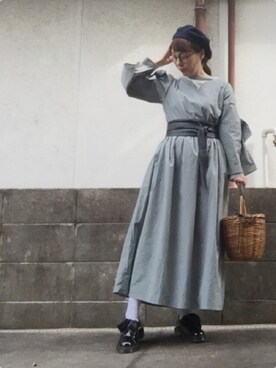「服バカ」｜「アイテム（ワンピース/ドレス）」を使った、ひめもんさん（レディース・154cm）の春コーディネート
