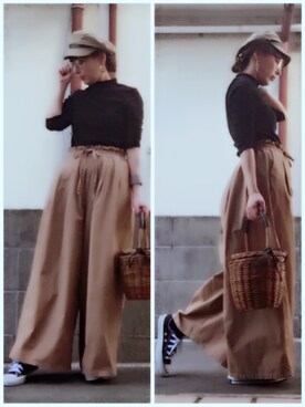 「Luz Llena (NEY)（ラズレナニー）のアイテム（アクセサリー）」を使った、ひめもんさん（レディース・154cm）の春コーディネート