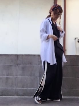 「服バカ」｜「アイテム（シャツワンピース）」を使った、ひめもんさん（レディース・154cm）の夏コーディネート