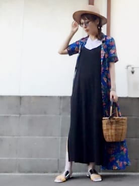 「服バカ」｜「アイテム（ワンピース/ドレス）」を使った、ひめもんさん（レディース・154cm）の夏コーディネート
