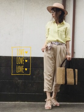 「Luz Llena (NEY)（ラズレナニー）のアイテム」を使った、ひめもんさん（レディース・154cm）の夏コーディネート