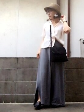 「Luz Llena (NEY)（ラズレナニー）のアイテム」を使った、ひめもんさん（レディース・154cm）の夏コーディネート