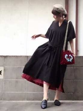 「服バカ」｜「アイテム（ワンピース/ドレス）」を使った、ひめもんさん（レディース・154cm）の秋コーディネート