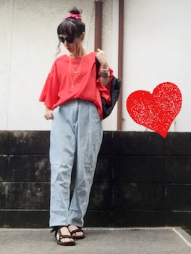 「服バカ」｜「アイテム（その他）」を使った、ひめもんさん（レディース・154cm）の夏コーディネート